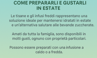 Tisane e infusi freddi