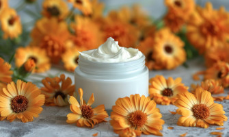 Maschera viso lenitiva con malva e calendula