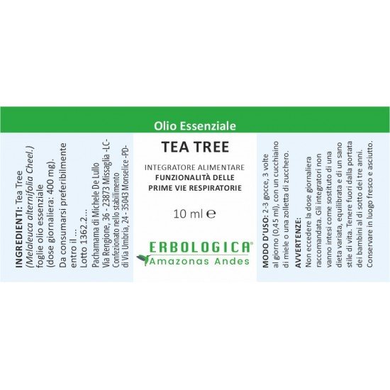Olio essenziale Tea Tree Olio essenziale Tea Tree