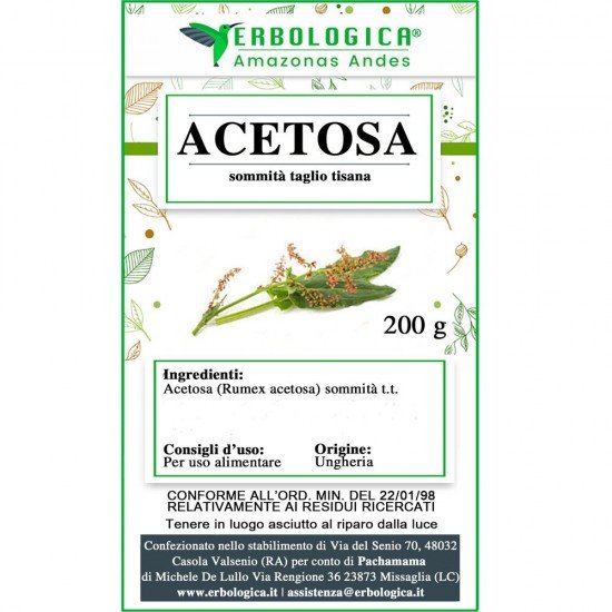 Acetosa sommità tisana Acetosa sommità tisana