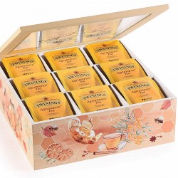 Scatola té/spezie in legno e vetro 9 scomparti