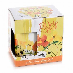 Tazza tisaniera in porcellana con scatola regalo