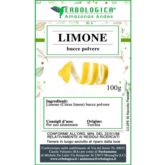 Limone bucce in polvere Limone bucce in polvere