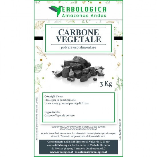 Carbone vegetale polvere uso alimentare Carbone vegetale polvere uso alimentare