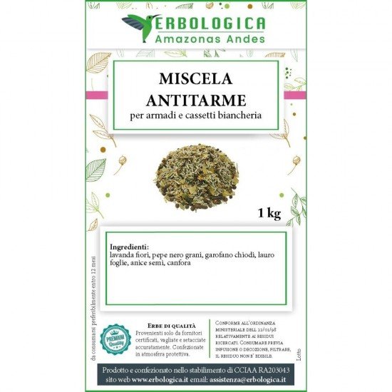 Miscela antitarme naturale per armadi Miscela antitarme naturale per armadi