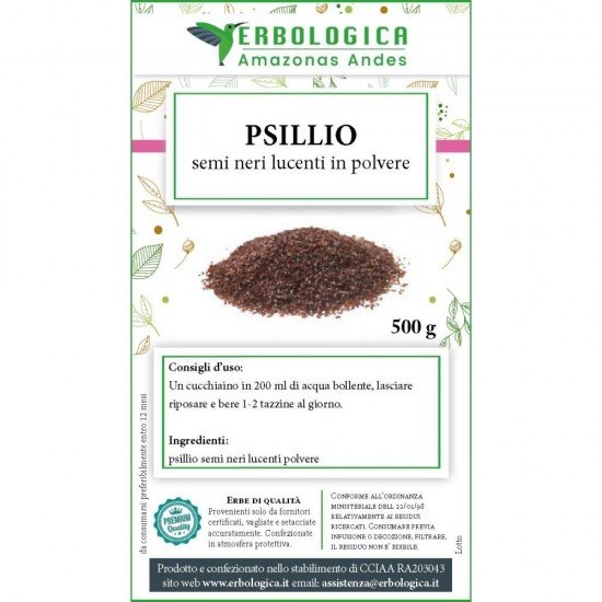Psillio semi neri in polvere Psillio semi neri in polvere