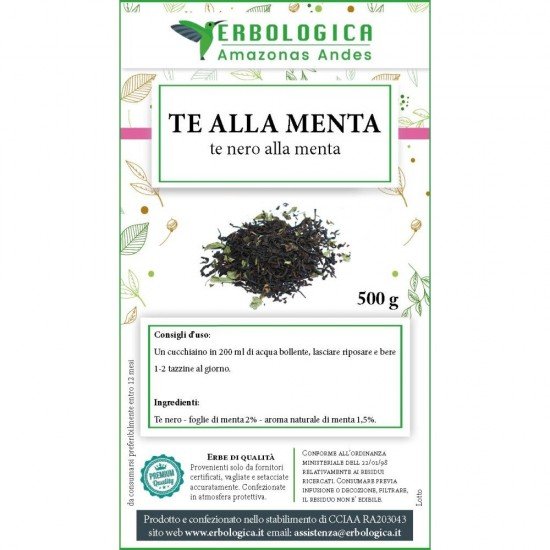 Tè nero alla menta Tè nero alla menta