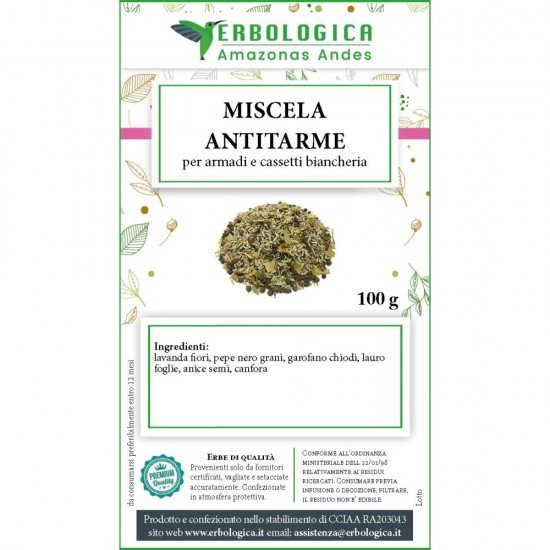 Miscela antitarme naturale per armadi Miscela antitarme naturale per armadi